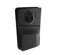 Para PS5 Slim Consola Cubrir Placas Placa Frontal Costumbre Cubiertas Laterales de Repuesto Polvo ABS Caso para Playstation 5 Slim Accesorios (Black)