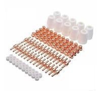 Para PT-31 compatible con consumibles de plasma, 100 unidades para CUT-40 para CUT50 para equipos de corte por plasma, electrodos, boquillas, copas de protección, anillos de remolino