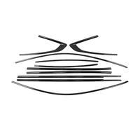 para puerta coche Juntas protección bordes Para Arteon Para VW Para CC 2019-2023 Cubierta Moldura Alféizar Ventana Coche Negra Acero Inoxidable 10 Uds Accesorios