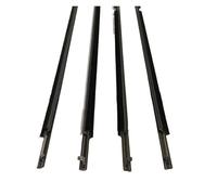 para puerta coche Juntas protección bordes Para Toyota Para Highlander 2008-2014 Protector Burlete Sello Para Vidrio Laminado Exterior 4 Piezas Cromo O Negro Ventana Goma(4 pcs set black)