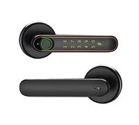 Para puerta con asa, teclado antiespía, puerta de contraseña, entrada sin llave para interior Doo huella dactilar, con aplicación, dormitorio, biométrico, teclado inteligente, entrada sin llave
