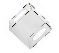 Para pulir la cubierta del polvo de acrílico caja de polvo con 2 agujeros adecuada para pulir y grabar control de polvo en uso profesional (200 * 200 * 200 mm)