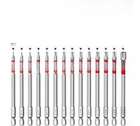 para puntas Destornillador para torx Seguridad 50mm para acero Aleación(B) | para acero aleación alta dureza, punta magnética para fuerte, agujero central seguridad, 50mm longitud ideal