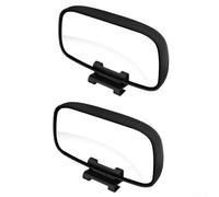 para Punto Ciego 360° 2 Unidades Coche Camión para Punto Ciego | Material ABS para duro, lente vidrio anti-niebla, desgaste, tamaño 12.5x6cm, color negro