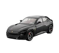 para Purosangues FUV SUV 1:24 Aleación Coche Deportivo Die Cast Metal Modelo De Coche Modelo De Carrera Colección Sonido E Iluminación(Black)