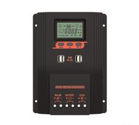 Para Pwm Controlador de carga solar 12-48V 50-100A LCD Dual Usb Ip32 Para RV Barco Hogar Off Grid Sistema de energía Gestión de batería (60A)