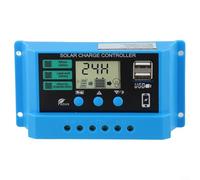 Para pwm Controlador de carga solar 12V/24V 30A con pantalla LCD para hierro de litio ácido para batería Sistema de luz de calle (30A)