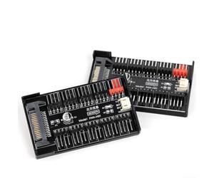 Para pwm Fan Hub con 10 puertos 4 pines para SATA Power Control de temperatura Gestión de cables para PC Casos Gaming Rigs Refrigeración por agua Construye