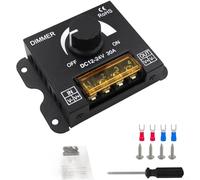 Para Pwm LED Strip Dimmer Controlador 12v 24v 30a Perilla Rotativa Brillo Ajustable Para Coche Rv Camper Remolque Barra de Luz de Color único Carcasa de Aluminio