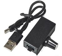 Para Pwm para controlador de velocidad con entrada de alimentación USB tipo C para ventilador de 4 cables de 12 V y bomba, ajuste suave, dispositivo negro compacto para una regulación precisa del