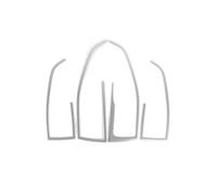 Para Q3 2012-2017 Accesorios Interiores Para El Marco De Elevación Del Cristal Del Reposabrazos De La Puerta Del Coche DYDGUTUFB(Plata)