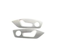 Para Q3 2019 2020 2021 Cubierta Decorativa Para El Marco Del Panel De Botones De Ajuste Del Asiento De Acero Inoxidable Del Coche HRQCTIM(Plata)