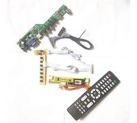 Para QD15XL02 QD15XL13 HDMI VGA AV USB RF 2CCFL LVDS Inversor de 20 pines+Remoto+Teclado Panel de visualización LCD T.V53 tarjeta de unidad Kit (QD15XL02 Rev.01)