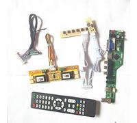 Para QD15XL16 Rev.01/2 T.V53 tarjeta de unidad 4CCFL LVDS 20Pin HDMI VGA AV USB RF LCD panel de visualización Inversor + control remoto + teclado Kit (QD15XL16 Rev.01)
