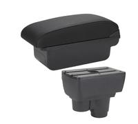 Para R&enault Para Duster Consola Central De Coche Caja De Almacenamiento Accesorios Compartimento reposabrazos coche(C2 línea negra Sin USB)