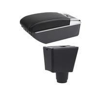 Para R&enault Para Logan Para Sandero 2 Caja Almacenamiento Reposabrazos Coche Accesorios Interiores Caja del reposabrazos del coche(D línea negra 7USB)