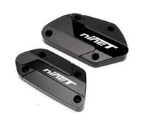 para R NineT/Pure R NineT Racer R NineT 2015-2016 Motocicleta CNC Aluminio Freno Delantero Embrague Tapa Depósito Líquido Cubierta Tanque Tapones Aceite Freno Motocicleta(Negro)