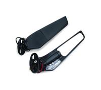 para R1 R15 R3 R6 Motocicleta Viento Espejo retrovisor Giratorio Ajustable con lámpara de señal de Giro(L)