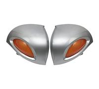 para R1100 RT RTP R1150, Espejos Retrovisores Plateados para Motocicleta, Luces Intermitentes, Cubierta para Motocross, Carcasa para Espejo