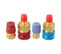 Para R1234YF a R134A Kit de adaptador acopladores rápidos para conversión de CA de coche Conectores de carga de latón Bloqueo de bola Agarre ergonómico para manómetro múltiple Recuperación de