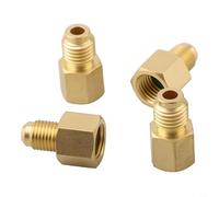 Para R134A a R12 Accesorios Adaptador de Refrigeración Juego de 4 Piezas, Diseño de Cobre para Bombas de Vacío y Eyectores de Aceite
