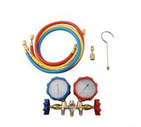 Para R134A Kit de manómetro de colector compatible incluye mangueras, para servicios de aire acondicionado R410A, R32, R404A (B)