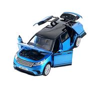 para Range Rover Evoque Versión Extendida 1 32 Coche Miniatura Aleación con Sonido Y Luz Juguete para Regalo para Niños(Azul)