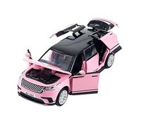 para Range Rover Evoque Versión Extendida 1 32 Coche Miniatura Aleación con Sonido Y Luz Juguete para Regalo para Niños(Rosado)