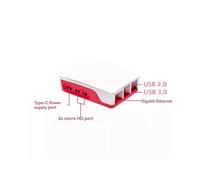 Para Raspberry Pi 5 Case Active Cooling PWM Fan Case PI5 Carcasa de Plástico para una Protección Mejorada Carcasa Roja y Blanca