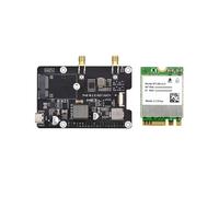 Para Raspberry Pi 5 PCIe A M.2 e KEY con Placa de Expansión PoE HAT+ RTL8822CE Tarjeta de Red Inalámbrica de Banda Dual para RPI 5