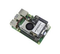 Para Raspberry Pi 5 PCIe A M.2 NVMe HAT+Radiador+Funda para Placa de Expansión SSD NVMe 2242 2230 Kit SSD de 512 GB