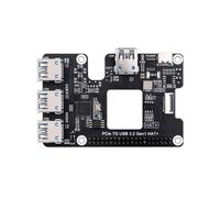 Para Raspberry Pi 5 PCIe una USB 3.2 Gen1 HAT PCIe una USB HUB 4 Puertos USB Plug y para Raspberry Pi 5