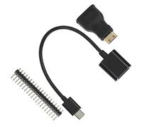para Raspberry Pi Zero Kit, Adaptador de Interfaz Multimedia de Alta Definición Micro USB a USB Adaptador Hembra Juego de Pines ABS para Microordenador para Principiantes