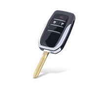 para RAV4 Avensis Verso Corolla Hilux Prado Carcasa De Llave TOY43 | Para Camry Corolla Hilux Prado Carcasa Llave Abatible Modificada 2 3 4 Botones TOY43(2 with Panic Button)