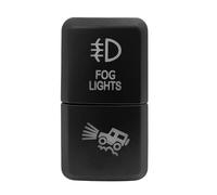 Para RAV4 Prado 12V Barra Luz Para Interruptor Botón Doble Para Cable Pulsador Momentáneo Interruptor Maletero (Fog off-road)