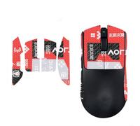 para Razer Viper V4 Pro 2026 Mouse Inalámbrico Pegatinas Antideslizantes Resistentes a la Cinta de Agarre, Diseño Fácil de Despegar sin Residuos (Mitad Rojo)