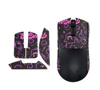 para Razer Viper V4 Pro 2026 Mouse Inalámbrico Pegatinas Antideslizantes Resistentes a la Cinta de Agarre, Diseño Fácil de Despegar sin Residuos (Gengar Mitad Negro y Morado)