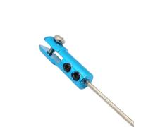Para RC Modelo Aluminio Timón Tie Rod End Clevis con brazos de engranaje de dirección 2pcs Set (Azul)