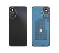 Para Realme C55 (RMX3710) - Carcasa trasera de batería de repuesto compatible con lente de cámara (negro)