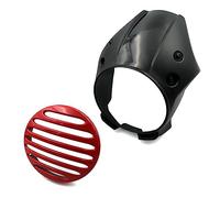 para Rebel para CMX300 para CMX500 para CMX 250 300 500 2017-23 Carenado Faro Cubierta Máscara Parabrisas Y Protector Luz Cabeza Parabrisas Motocicleta Deflector Viento(Balck and Red)