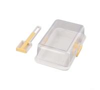 Para recipiente hermético de almacenamiento de mantequilla con tapa segura para encimeras y estantes de puerta de refrigerador, diseño de plástico apto para microondas y lavavajillas (A)