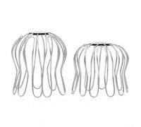 Para recogedor de hojas con tamaños de ranura ajustables para 75 85 mm y 90 100 mm, hecho de alambre de hierro galvanizado, diseñado para mantener las canaletas libres de hojas y pequeños desechos