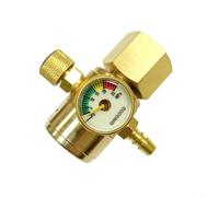 Para reductor de presión Argon AR-019 de cobre macizo con manómetro para, válvula a prueba de golpes para control de presión de gas y ahorro de costes, 1 unidad