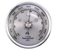 Para reloj barómetro, estación meteorológica mecánica, no requiere batería, predicción meteorológica, medidor de presión, construcción robusta, 70 mm, oro y plata, para decoración del hogar, oficina