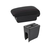 Para Renault K-ZE Accesorios Coche Interior Retrofit Compartimento De Reposabrazos Para Coche Caja Almacenamiento Central(B1 Black Red line 3 USB)