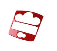 Para Renault Para Clio 3 2006 2007 2008 2009-2012 Panel De Aire Acondicionado Y CD Del Coche Consola Central Pegatina Fibra Carbono YIJIAVSX(Red)