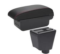 Para Renault Para Clio 3 4 Reposabrazos Caja De Reposabrazos Para Coche Accesorios De Almacenamiento Piezas De Reequipamiento Interior CFCPKOYOZD(B1 Black red 3USB)