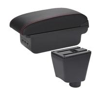 Para Renault Para Clio 3 4 Reposabrazos Compartimento Reposabrazos Para Coche Caja De Almacenamiento Piezas Reequipamiento Accesorios Interiores CFCPKOYOZD(B1 Black red 3USB)