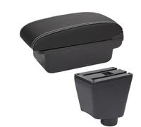 Para Renault Para Clio 3 4 Reposabrazos Compartimento Reposabrazos Para Coche Caja De Almacenamiento Piezas Reequipamiento Accesorios Interiores CFCPKOYOZD(C3 Black white NOUSB)