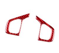para Renault para Clio 4 2013-2018 LHD RHD Botón De Volante De Coche Moldura De Cubierta De Marco Embellecedor De Cubierta para Volante De Coche(Red 2pcs)